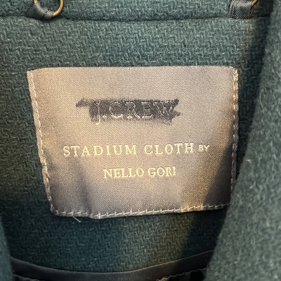 J. Crew womens dark green stadium cloth peacoat size 2 - Picture 2 of 6